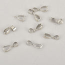10 Silver Pinch Bails 21x9mm  fba0058