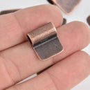 5 Copper Glue On Bails for Pendants 18x15mm flat back fba0082