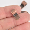 5 Copper Glue On Bails for Pendants 17x8mm flat back fba0083