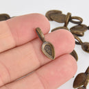 20 Bronze spoon glue on bails for pendants fba0089