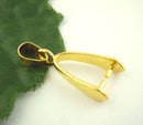 6 Pinch Bails, Gold Plate, 25x8mm  fba0102