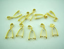 6 Pinch Bails, Gold Plate, 25x8mm  fba0102
