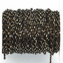 27 yards (82 feet) Spool BLACK and GOLD Diamond Cut Cable Link Chain fch0161b