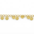 1 yard BRIGHT GOLD DISC Curb Link Chain, brass chain,  fch0172a