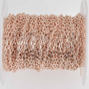 1 yard ROSE GOLD Copper Diamond Cut Cable Link Chain  fch0234a
