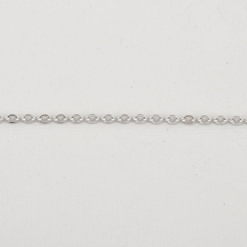1 yard STAINLESS STEEL CABLE Link Chain, fine chain, thin chain, flat oval unsoldered links are 3mm x 2mm  fch0328a