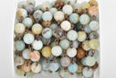 13 feet (4 meters) AMAZONITE GEMSTONE Rosary Chain, copper wire, 8mm round gemstone beads, fch0667b