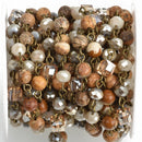 crystal bead chain, gemstone rosary chain