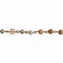 crystal bead chain, gemstone rosary chain