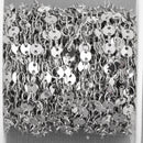 10 meters SILVER DISC Chain, Sequin Chain, Curb Link Chain, brass chain, 4mm round flat discs, 32.8 feet, fch0788b