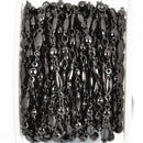 26 ft GUNMETAL Black SPINDLE Ball Chain, Cable Link Chain, brass chain, 3.5mm links, fch0822b