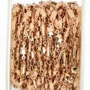 26 ft GOLD Bead Chain, SQUARE RECTANGLE Cable Link Chain, brass chain, 4mm links, fch0825b