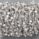 10 yards 4mm WHITE GOLD 22k Rosary Chain, Bead Chain, fch0872b