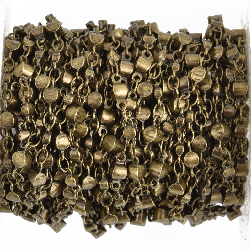 10 yards 4mm BRONZE Rosary Chain, Bead Chain, fch0877b