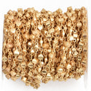 10 yards 4mm MATTE GOLD 22k Rosary Chain, Bead Chain, fch0883b