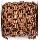 1 yard Copper Round Hammered Link Chain, links are 17mm fch0889a