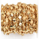 1 yard 6mm SHINY GOLD 22k Rosary Chain, Bead Chain, fch0894a