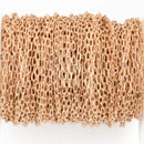 25 yards LIGHT Gold Cable Chain, Oval Links are 2.5mm fch0904b