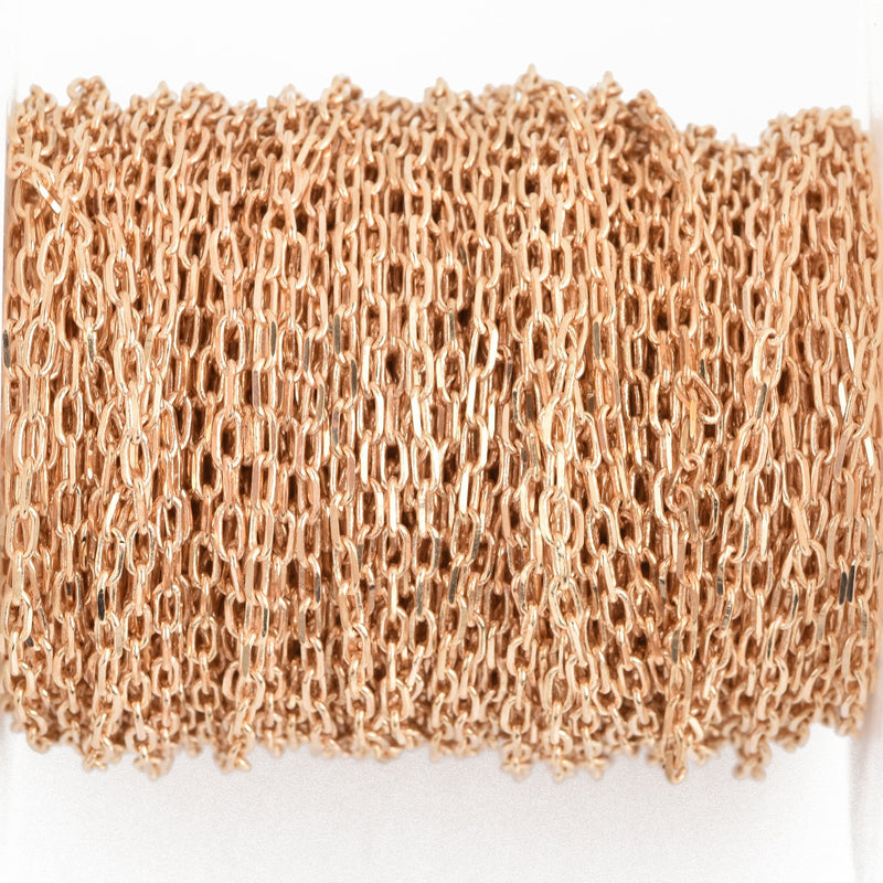 1 yard LIGHT Gold Cable Chain, Oval Links are 2.5mm fch0904a