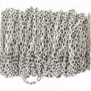 1 yard Dark Silver Cable Chain, Oval Links are 2.5mm fch0906a