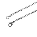 10 Stainless Steel CABLE LINK CHAIN Necklaces with Lobster Claw Clasp, oval links are 2.5x2mm, 18" long, fch0908