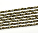 1 yard Antique Bronze Triple Link Chain 3x0.6mm fch0949