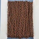 1 yard Copper Cable Chain, Oval Links are 4mm TEXTURED, fch0980a