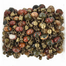 1 yard Picasso Jasper Rosary Bead Chain 8mm BRONZE, Gemstone Rondelle Beads fch0982a