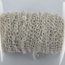 20 yards Silver Tone Curb Link Chain, links are 5mm long, fch0999b