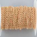 20 yards LIGHT GOLD Curb Link Chain, links are 5mm long, fch1001b