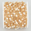 10 yards GOLD 22k Plated Satellite Chain 3mm RAINBOW MOONSTONE Gemstone Cable Chain, Bead Chain, fch1066b