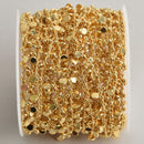 1 yard Gold Shaker Chain, 3mm Dangle Chain, fch1155a