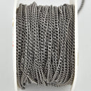1 yard GUNMETAL BLACK Curb Link Chain, links are 3mm long, fch1160a