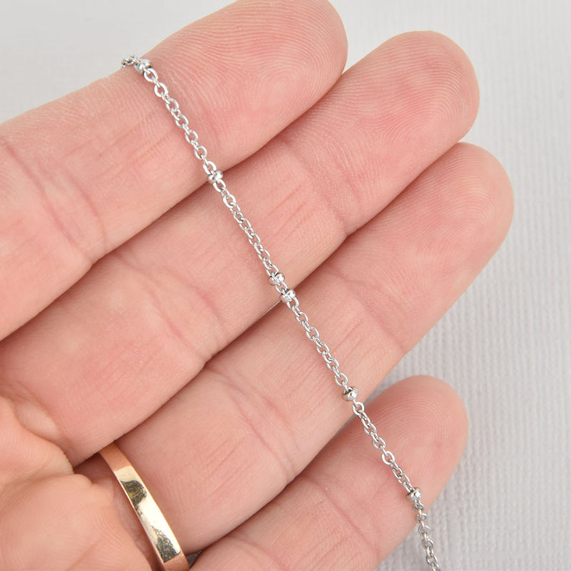 1 yard Stainless Steel Satellite Chain, 2mm Ball and Link Cable Chain, fch1162a