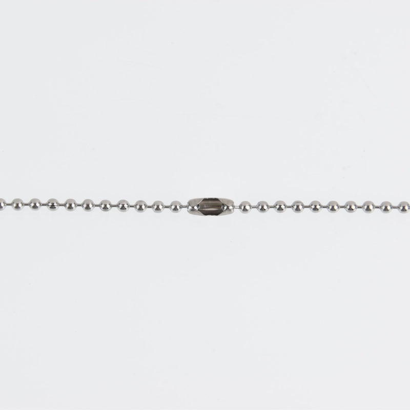 10 Stainless Steel BALL Chain Necklaces with Clasp, 2mm bead chain, non-tarnish, 20" long, fch1179b