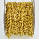 1 yard Yellow Diamond Cut Cable Link Chain  fch1184a