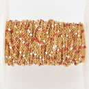 1 yard Red White Enamel Chain, stainless steel gold cable chain, 2mm, fch1189a
