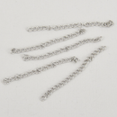 10 Necklace Extension Chains, about 2-3/8" long, stainless steel curb link extender, no clasp or finial, fch1202