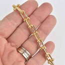 Gold U Link Chain, 15mm links, fch1209a