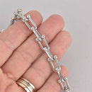 Silver U Link Chain, 15mm links, fch1210a