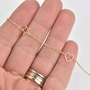 1 yard Gold Plated Chain, Stars and Hearts, Tarnish Resistant, fch1216a