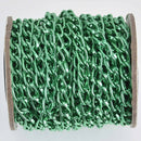 1 yard Green Aluminum Chain, Curb Link 9x5mm, fch1238a