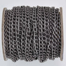 1 yard Gunmetal Aluminum Chain, Curb Link 9x5mm, fch1240a