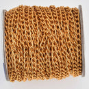 1 yard Tangerine Orange Aluminum Chain, Curb Link 6mm x 3mm, fch1246a