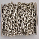 1 yard Matte Silver Aluminum Chain, Curb Link 9x5mm, fch1247a
