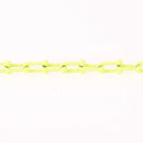1 yard Yellow U Link Chain, Enamel Coated, chunky 16mm links, fch1281a