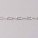 1 yard Paperclip Chain, Stainless Steel Skinny Oval Links are 17x7mm fch1282a