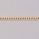 1 yard White Chain, Enamel Coated and Gold Plated, Curb Link, 6mm links, fch1287a