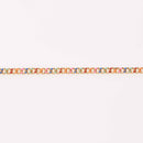 1 yard Multicolor Chain, Primary Colors Enamel Coated, Gold Plated Curb Link, 6mm links, fch1288a