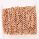 1 yard LIGHT GOLD Curb Link Chain, 18kt gold plated, links are 5mm long, fch1291a